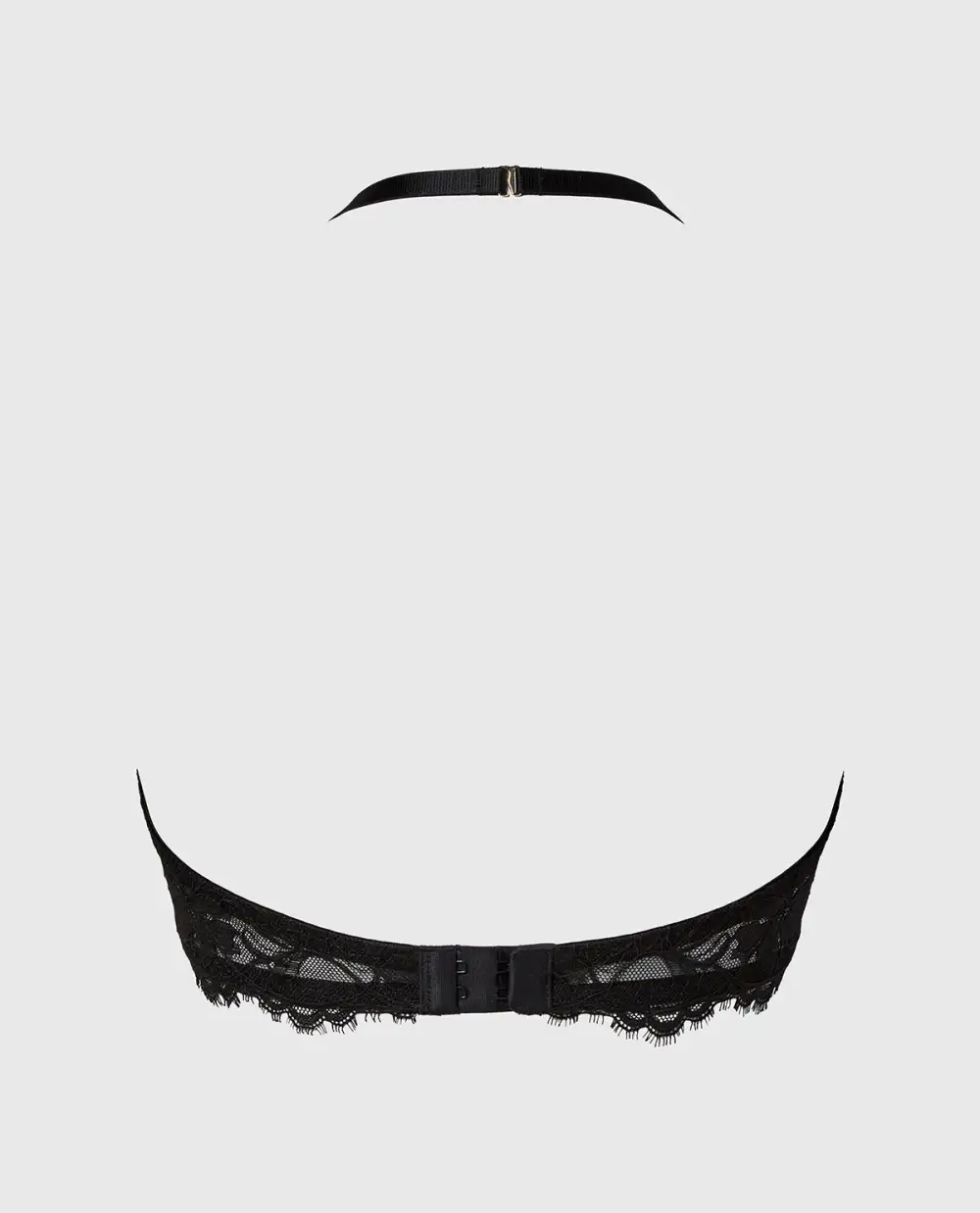 Haltered Unlined Plunge Bra With Afterglow Lace