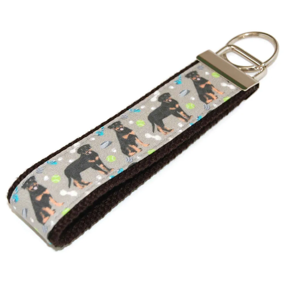 Rottweiler Dog Travel Inspired Keychain