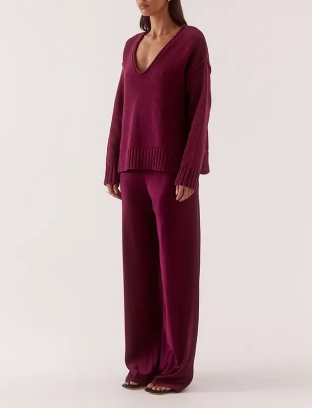 Blackberry Plunge Sweater