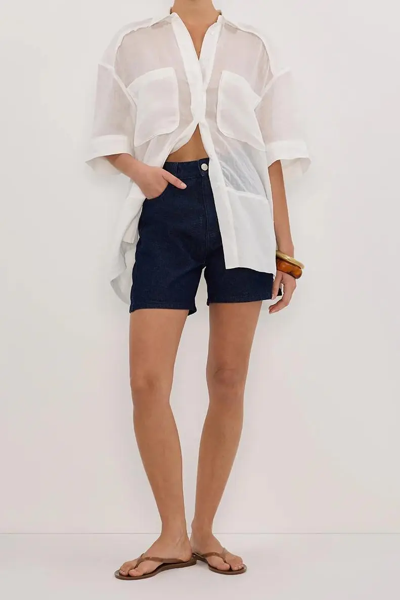INDIGO DENIM SHORT