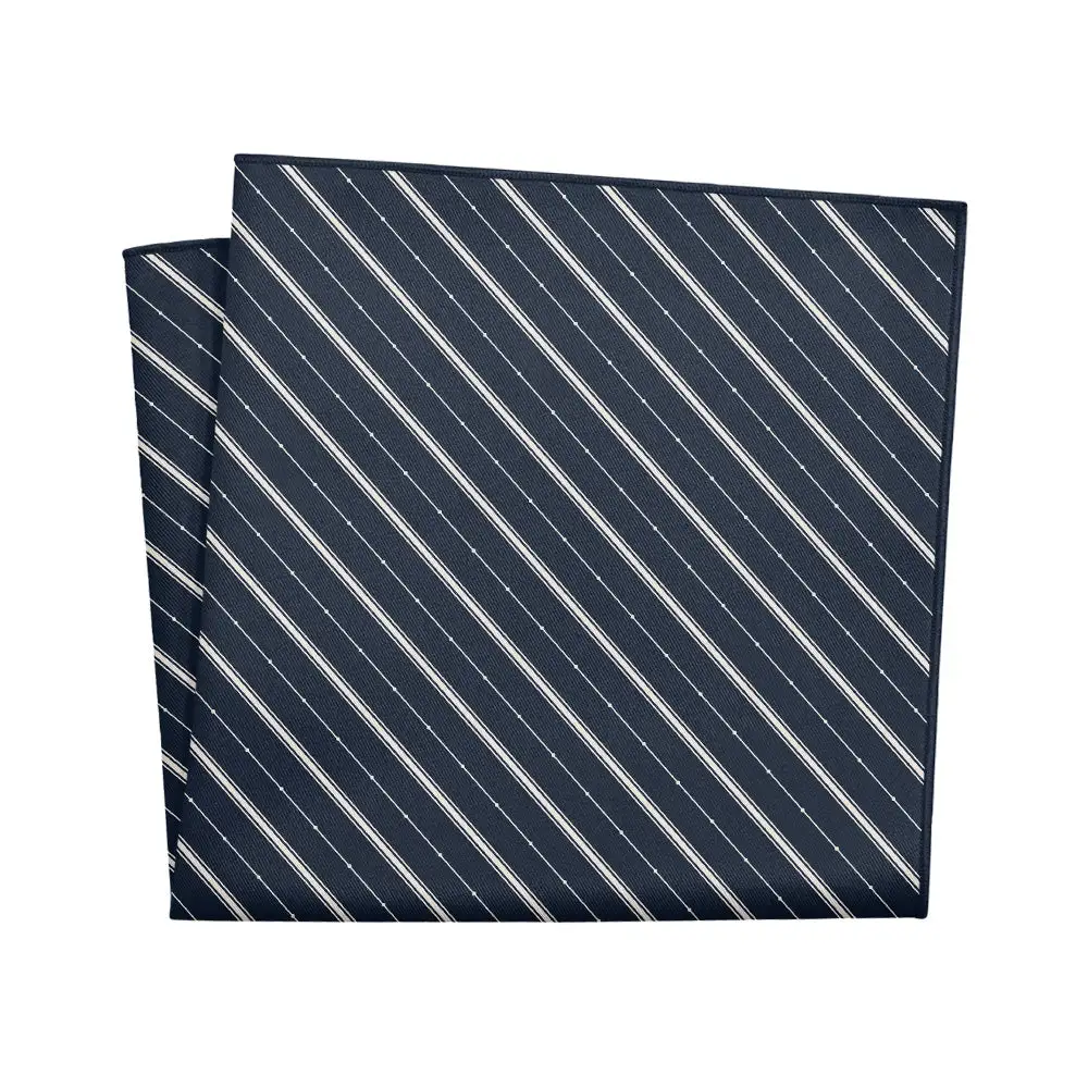 Polished Classic Striped Pocket Square