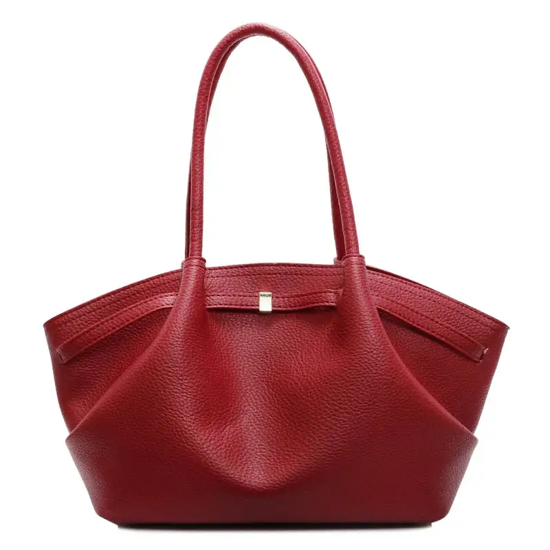 Elegant Carry: Genuine Leather Large-Capacity Tote Bag