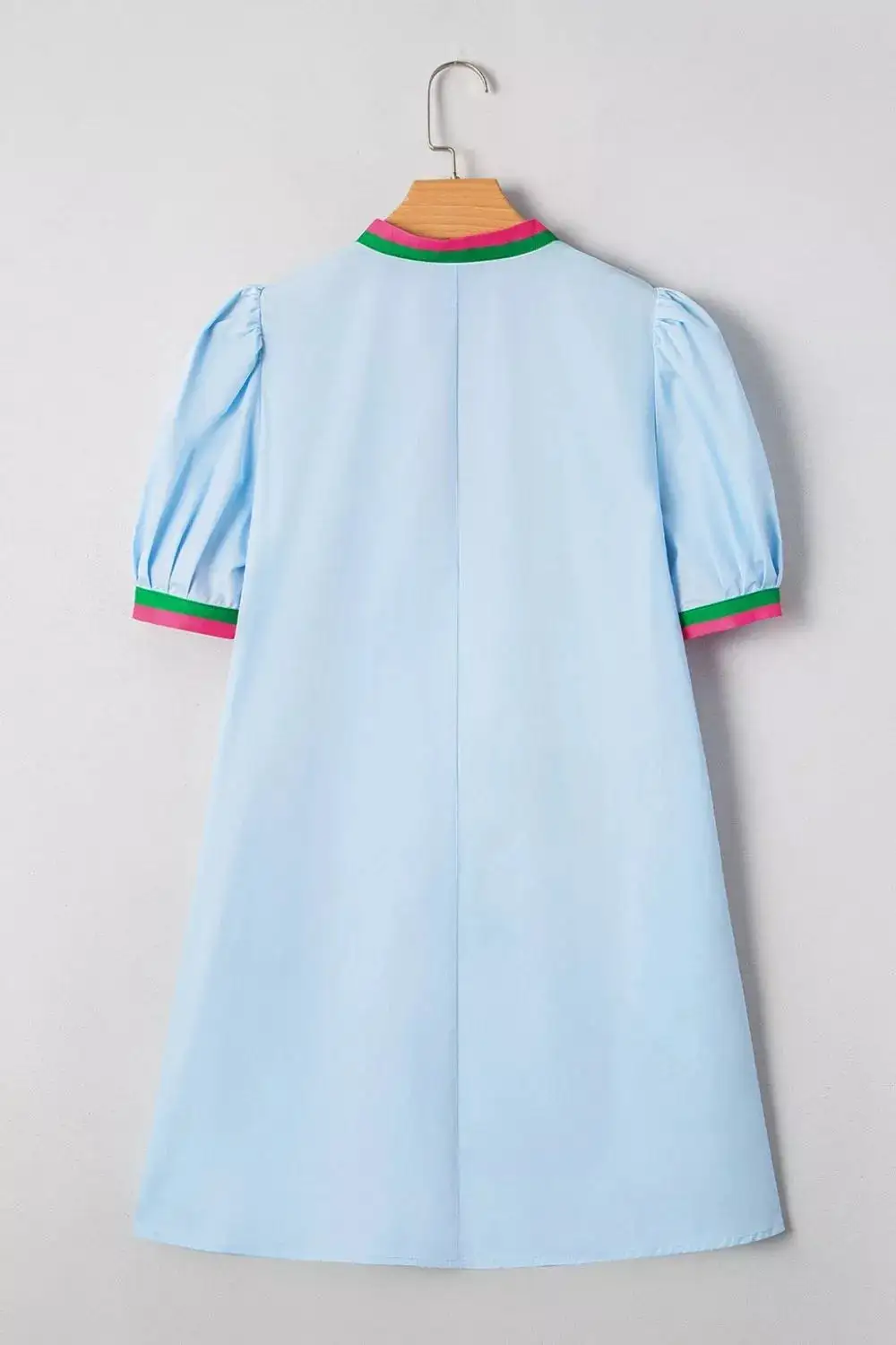 Drape Puff Sleeve Mini Dress