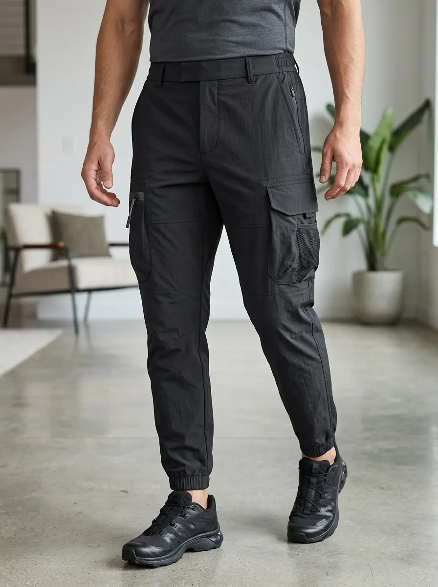 Men's Utility Cargo Joggers Cargo Pocket Tapered Leg