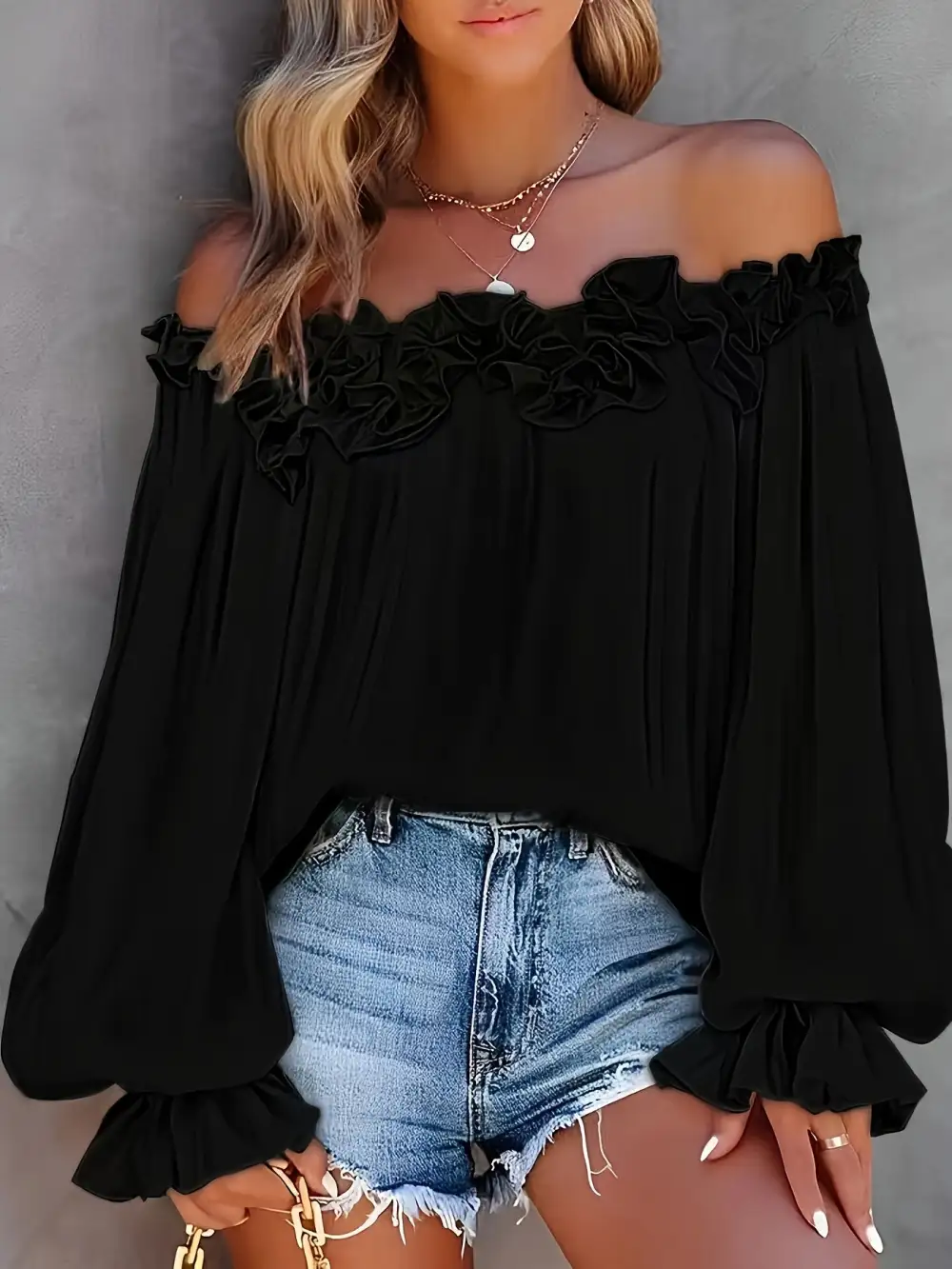 Relaxed Ruffle Blouse