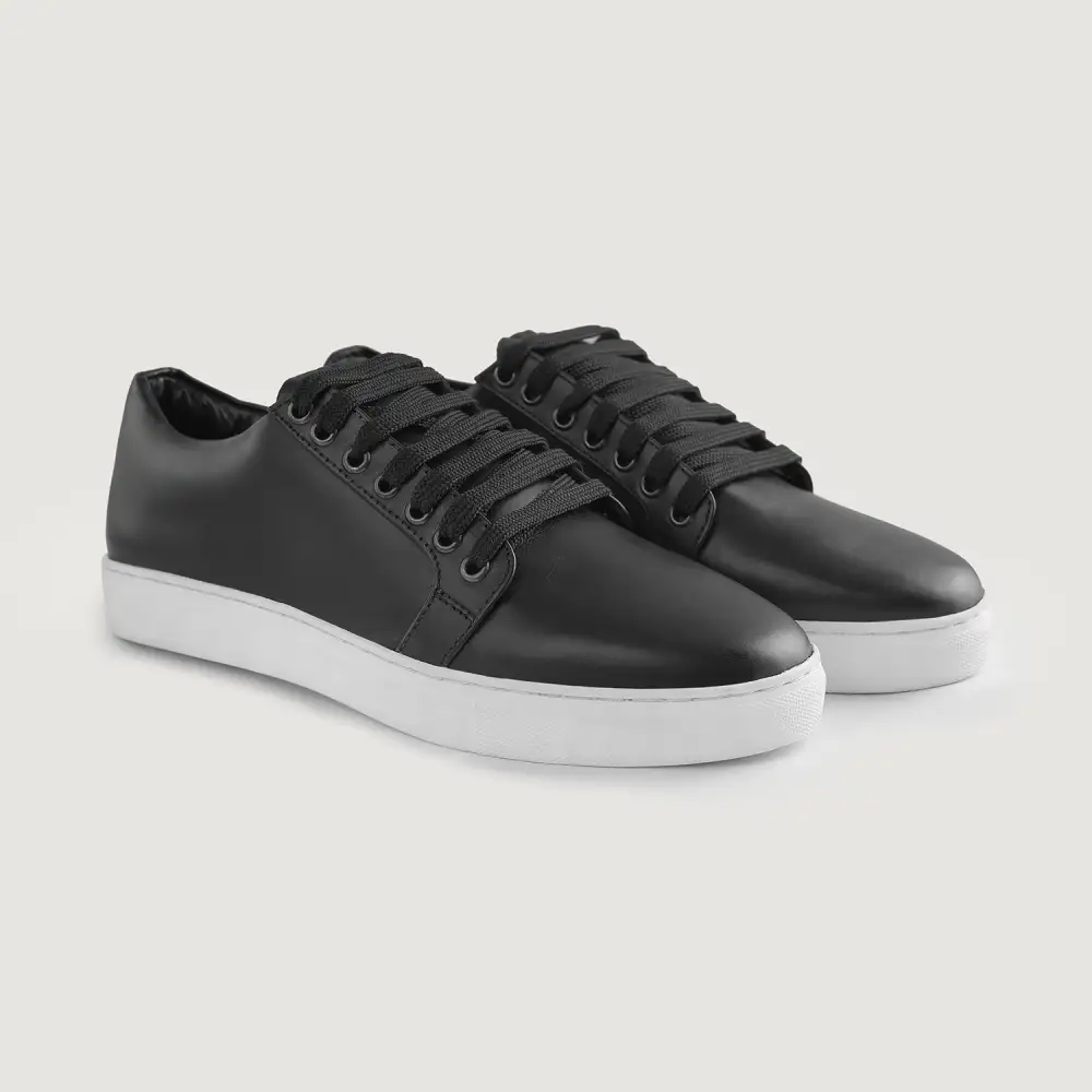 Minimal Leather Low Top Sneakers