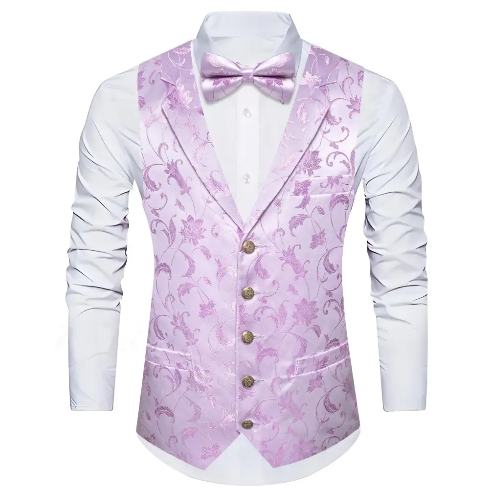 Paisley Floral Silk Vest Set