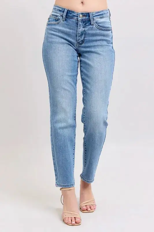 Denim Mid Rise Pocketed Vintage Jeans