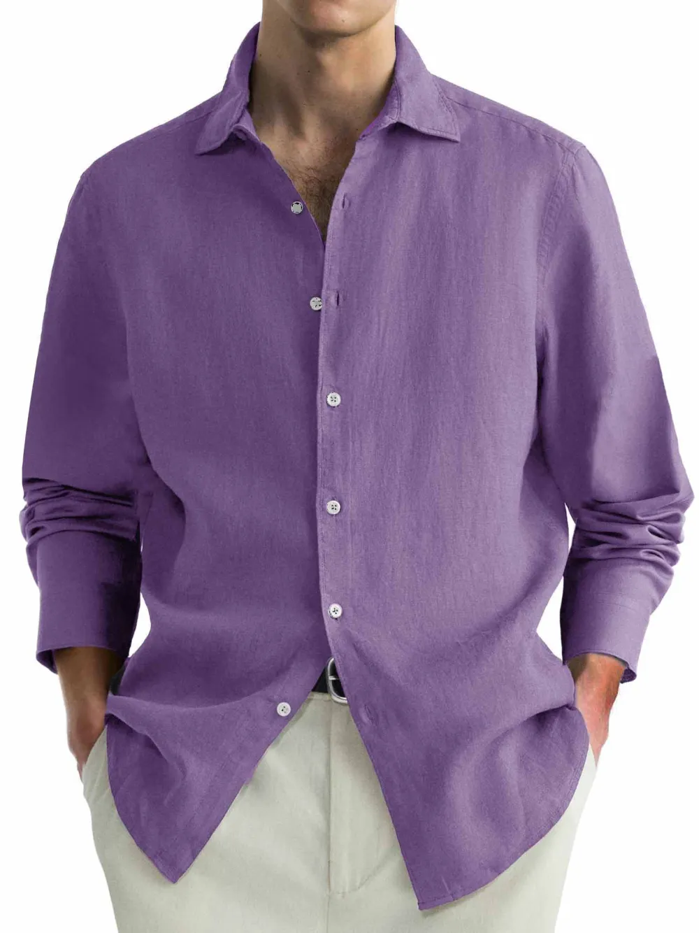 Workwear Long Sleeve Camp Collar Shirt
