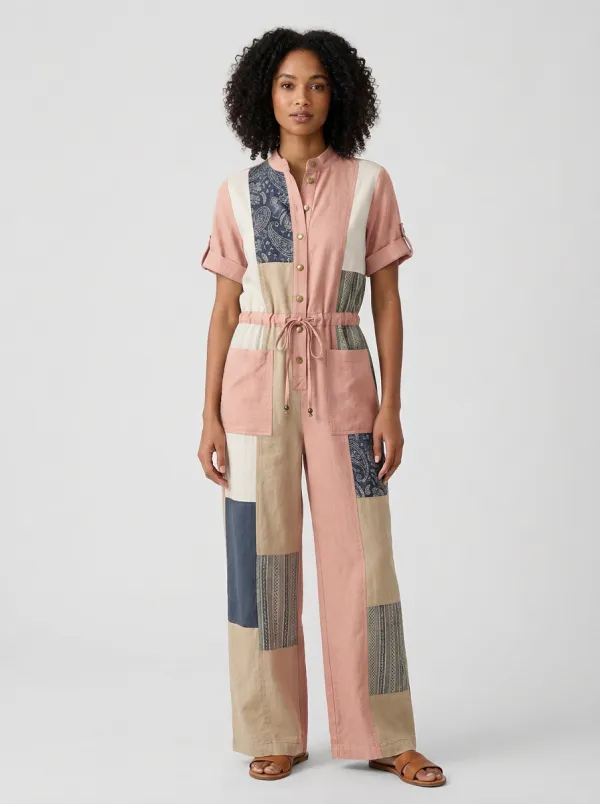 Women's Marin Boho Paisley Patchwork Graphic Jumpsuit