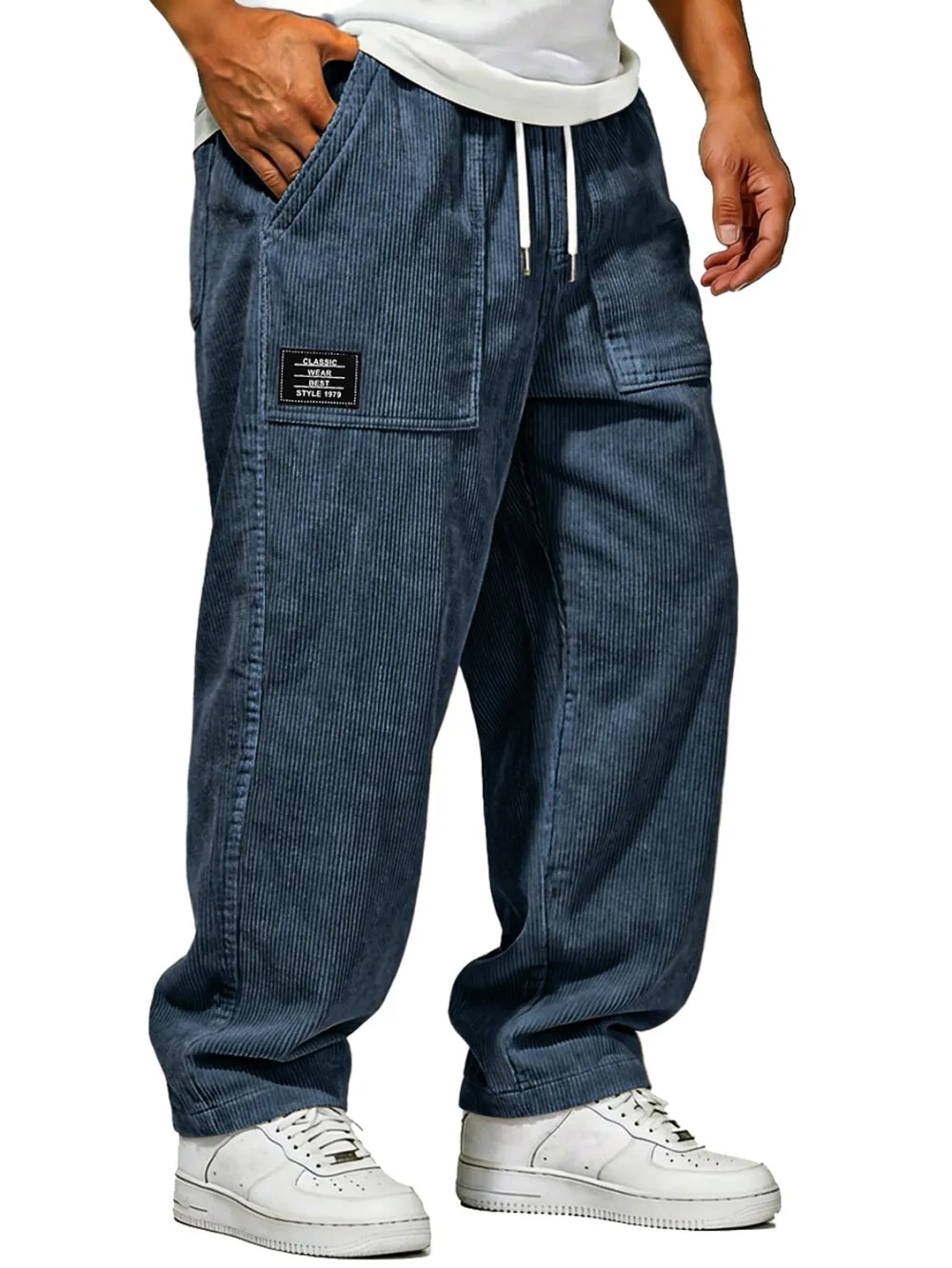 Corduroy Pocket Seamed Trousers