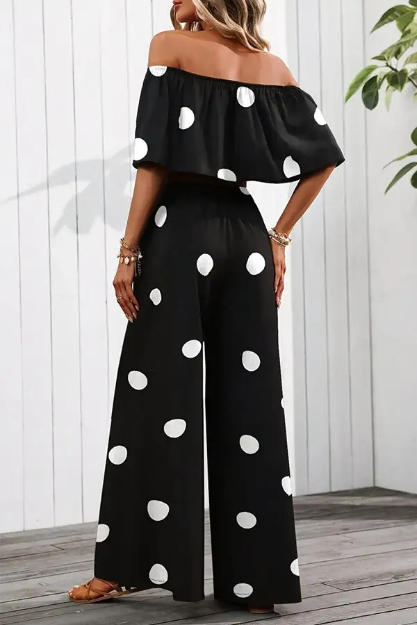 Print Bandeau Casual Two Piece Set