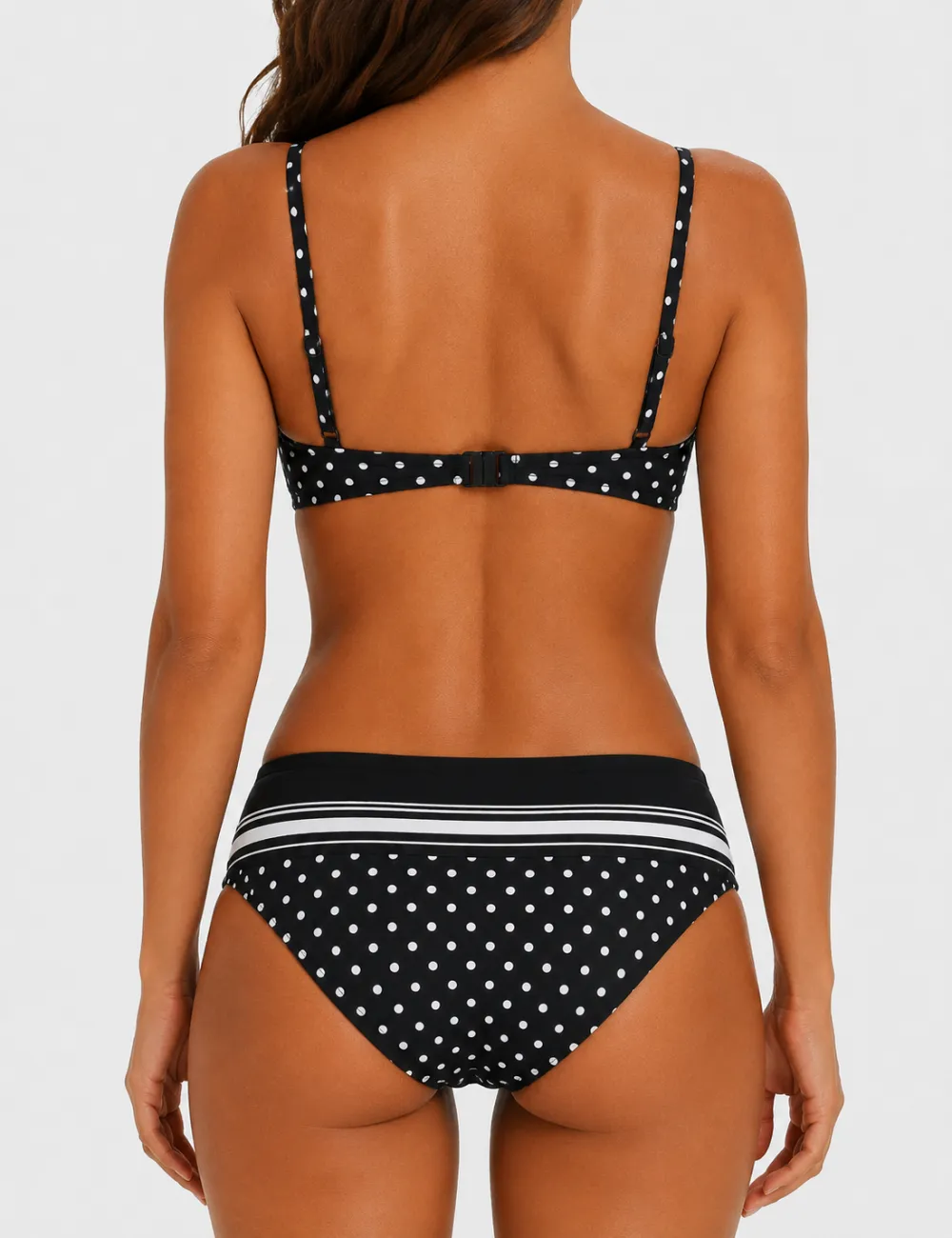 Polka Dots Underwire Balconette Bikini Set