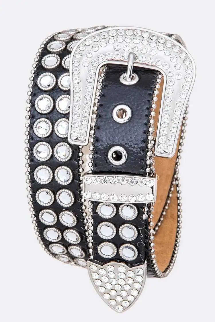 Polished Crystal Waist Belt
