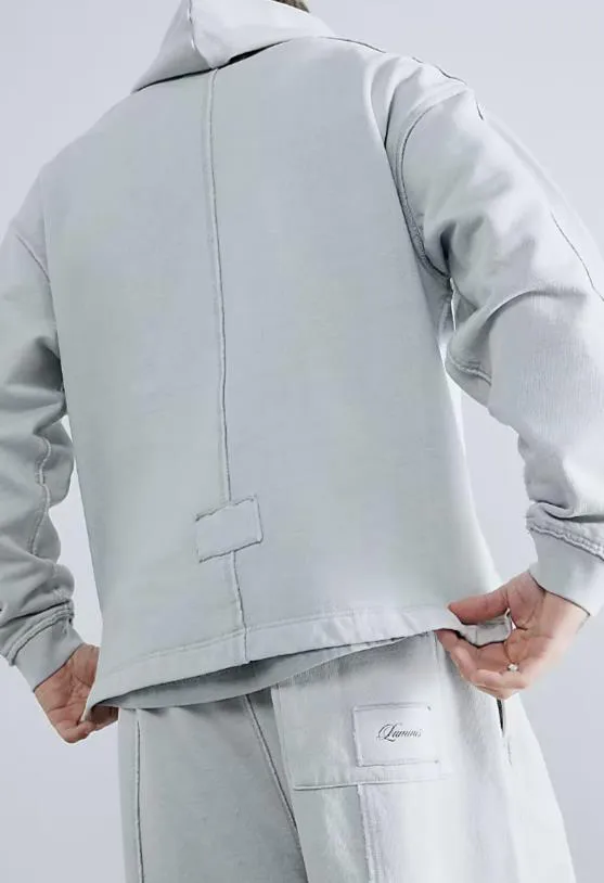 Men's Grey Large Pocket Loose Hood