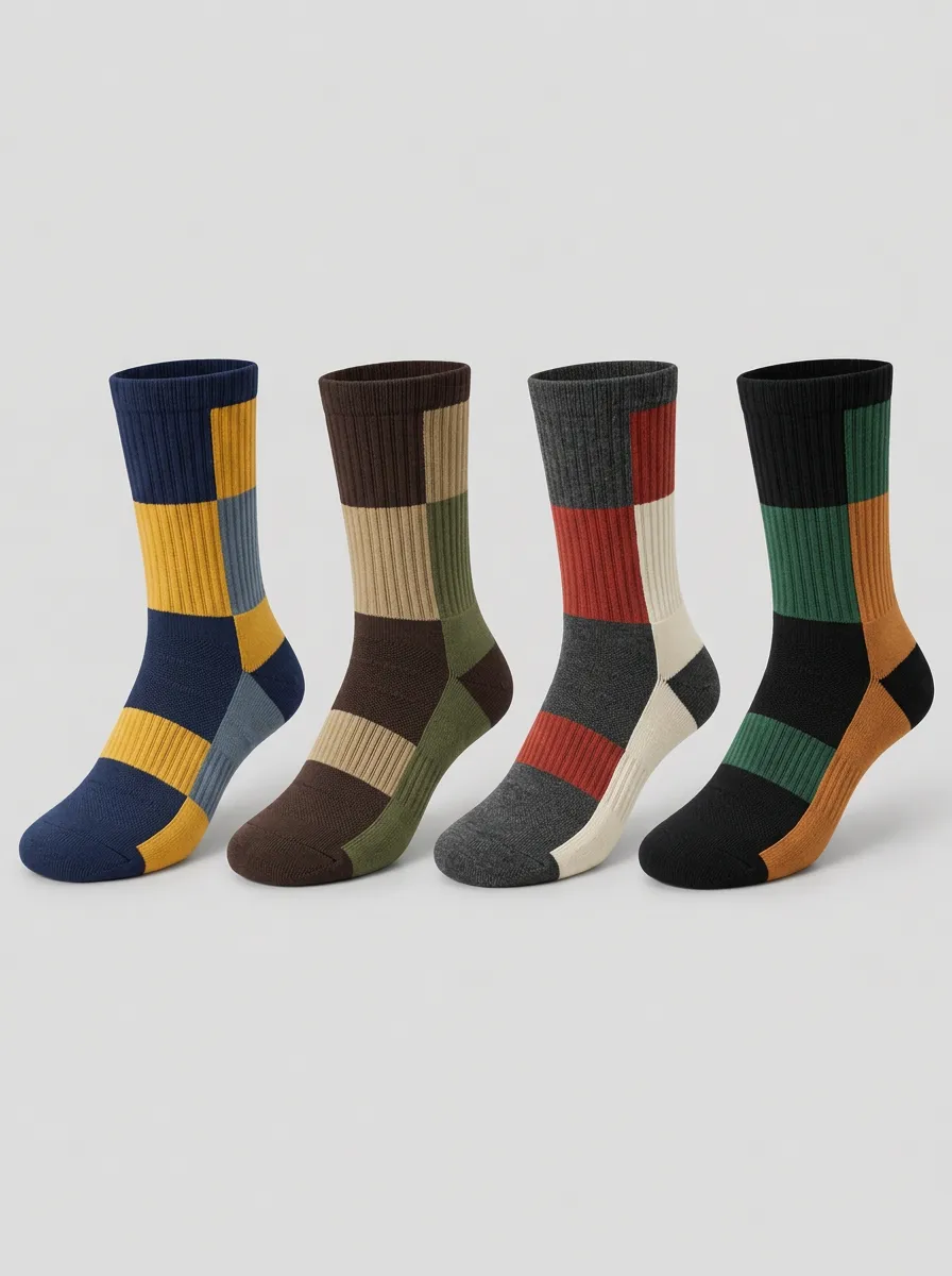 Men's Colorblock Crew Socks 6-Pack
