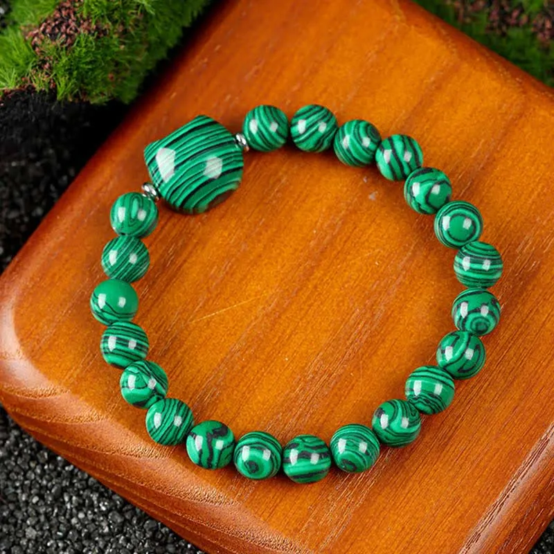 Cute Cat Design Lace Agate Clear Quartz Bracelet