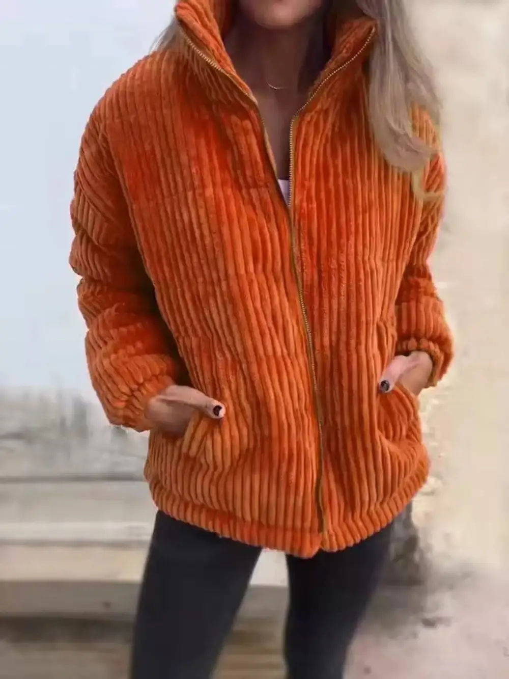 Full Size Zip Up Turtleneck