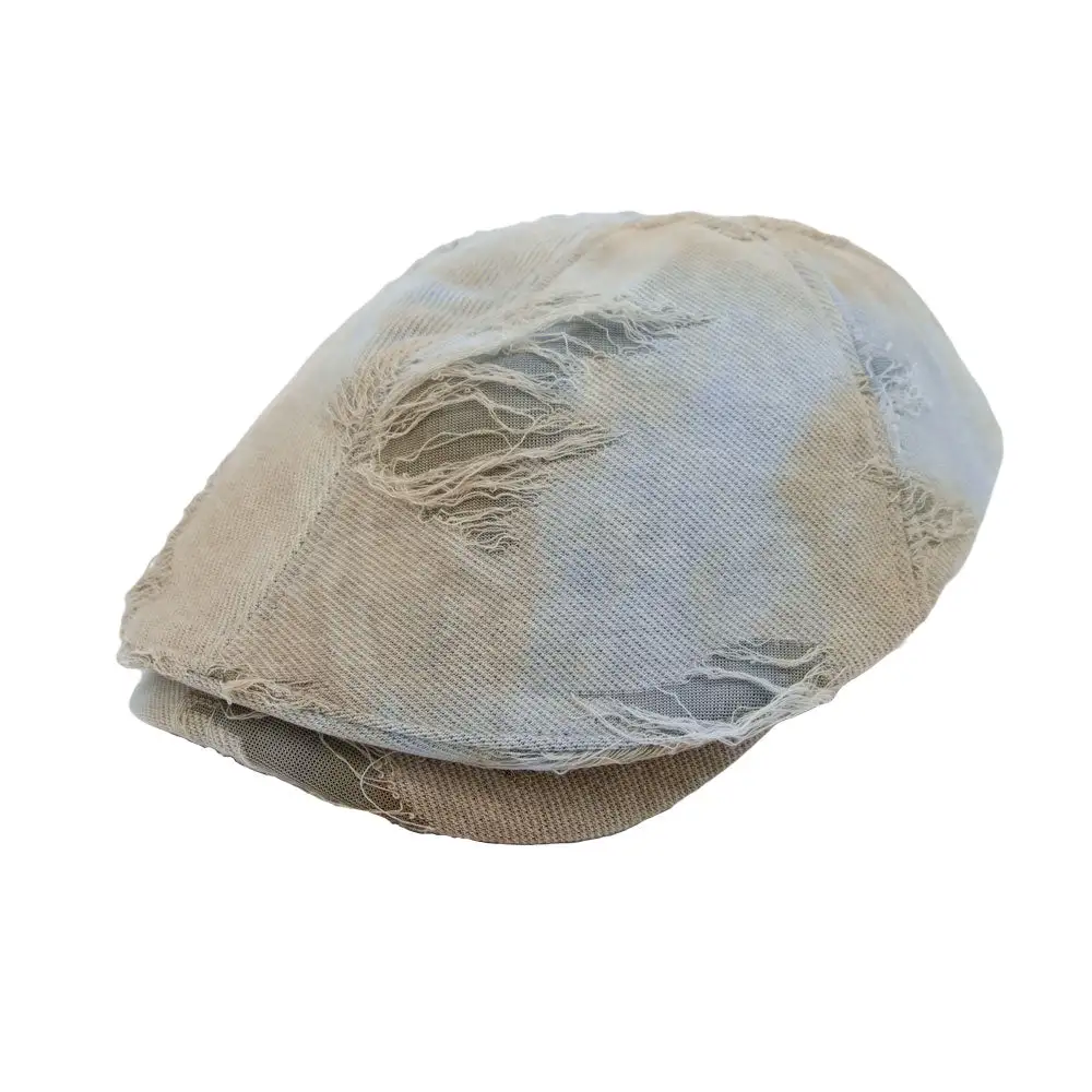 Cotton Distressed Newsboy Cap
