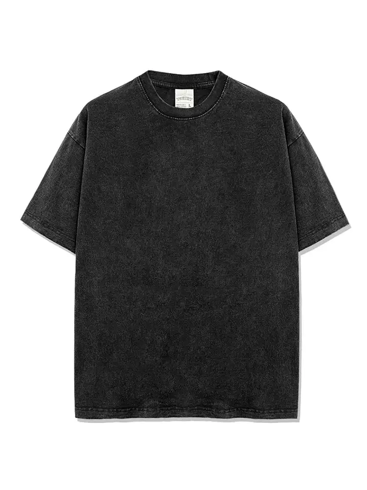 Woven Crew Neck Short Sleeve Tee