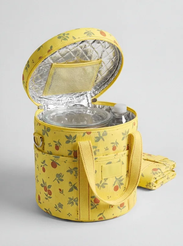 Picnic Lover Orange Fruit Pattern Printed Insulated Bag