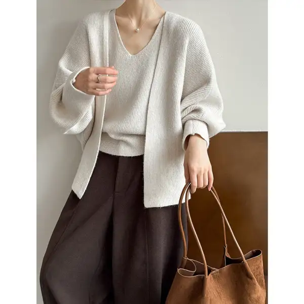 Cardigan Sweater Vest Set