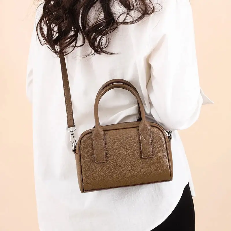 Classic Genuine Leather Baguette Bag Elegant Minimalist