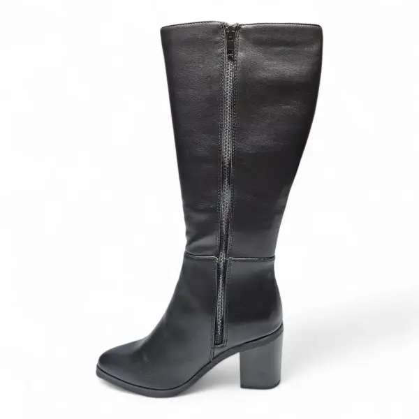Study Block Heel Knee High Boots