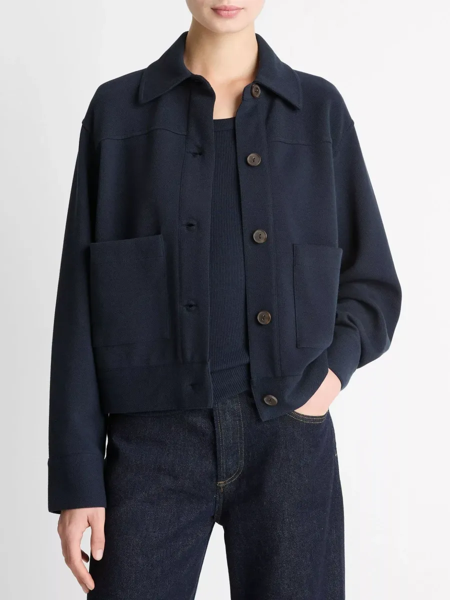Button-Front Utility Jacket