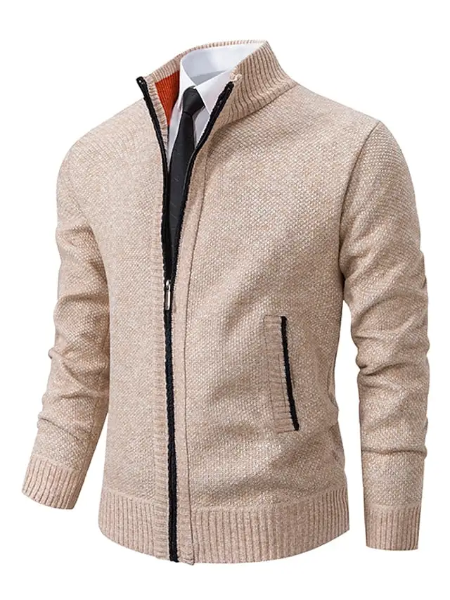 Zip Front Relaxed Fit Cardigan