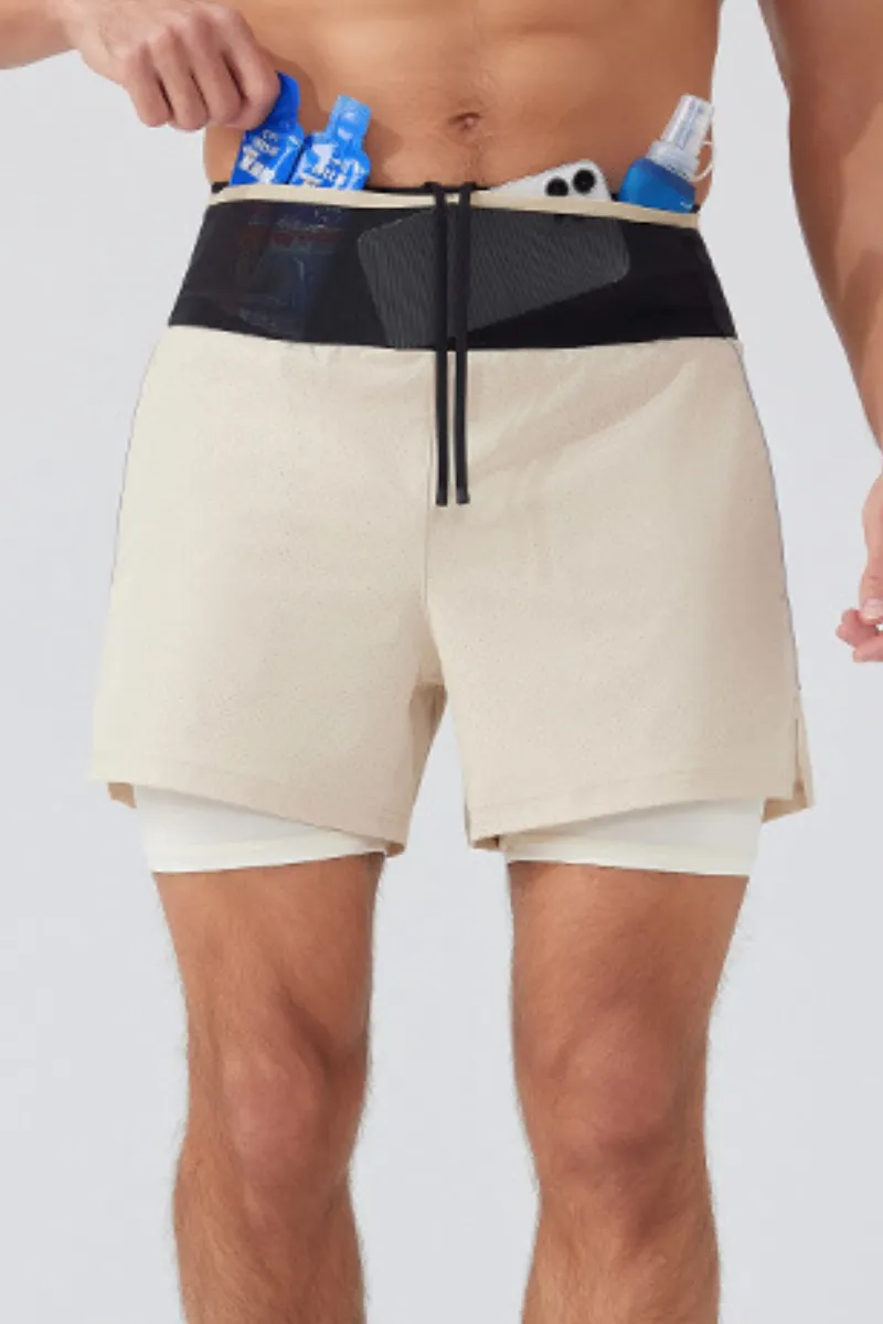 Streamlined Sport Quick Dry Breathable Drawstring Athletic Shorts