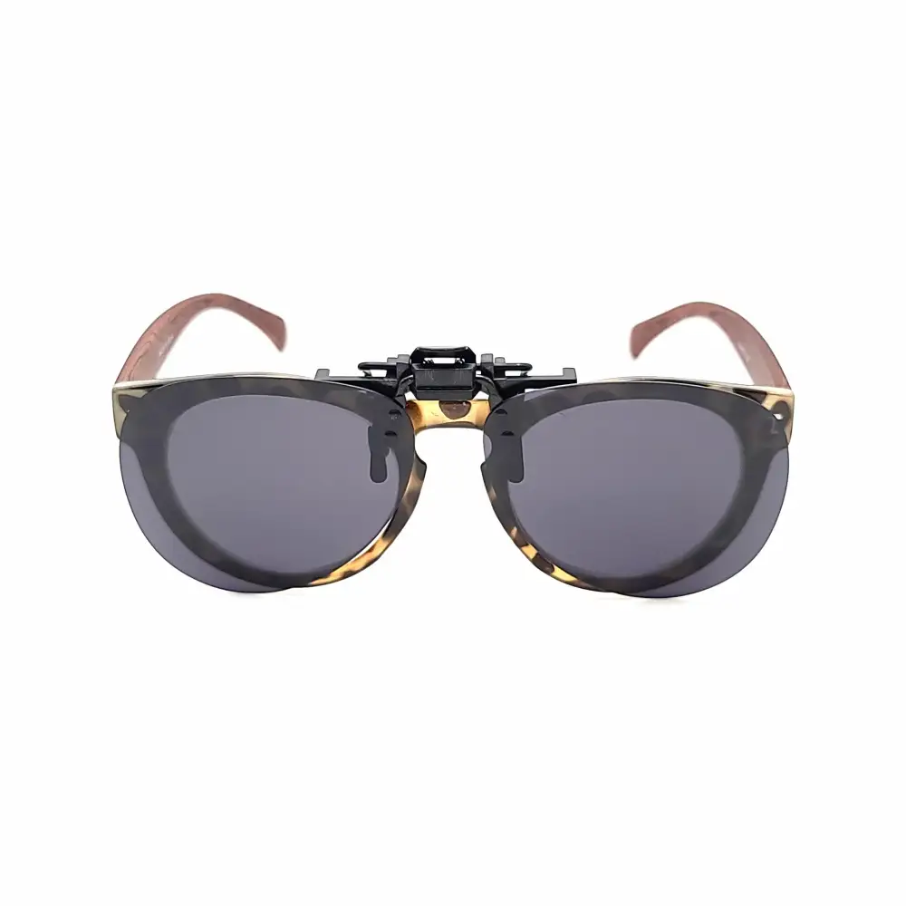 60mm Aviator UV400 Flip-Up Clip-On Sunglasses