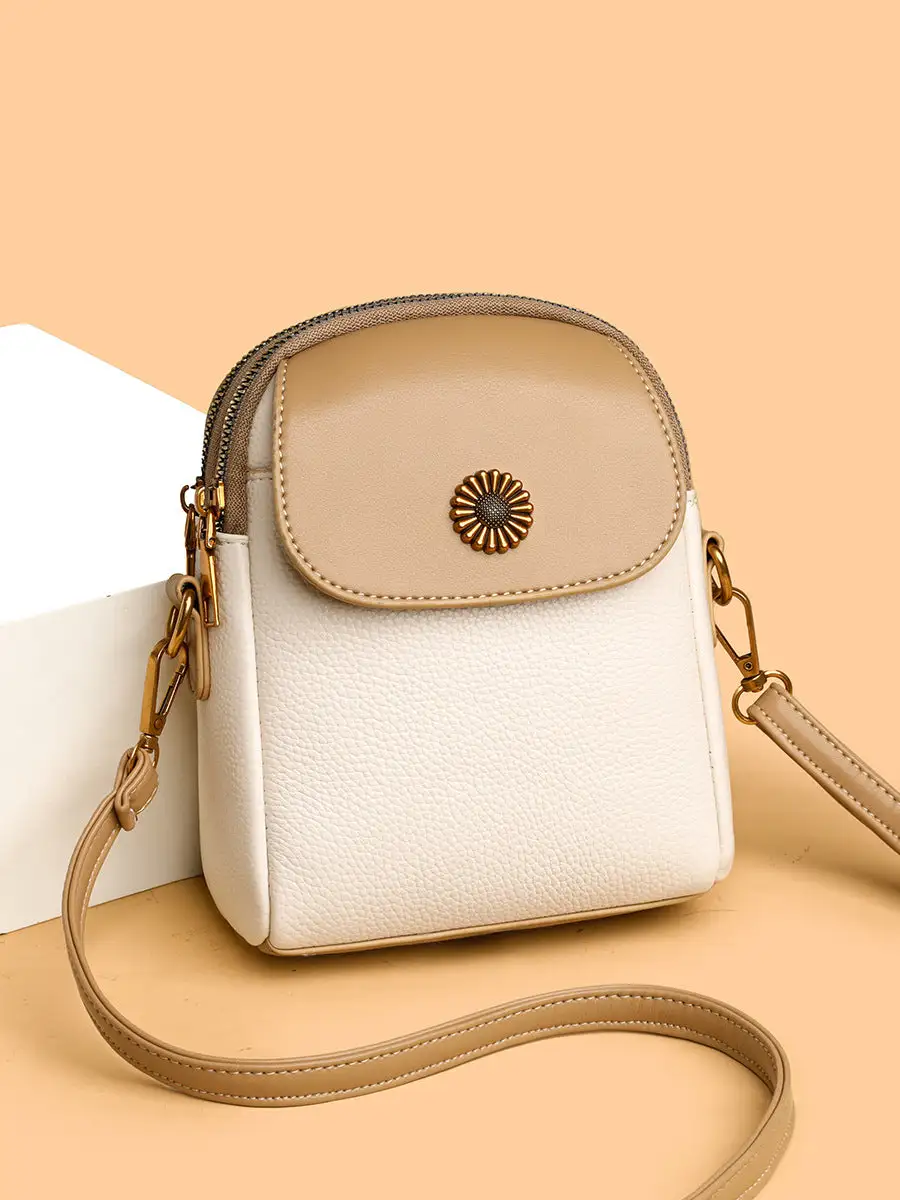Compact Soft Leather Crossbody Bag