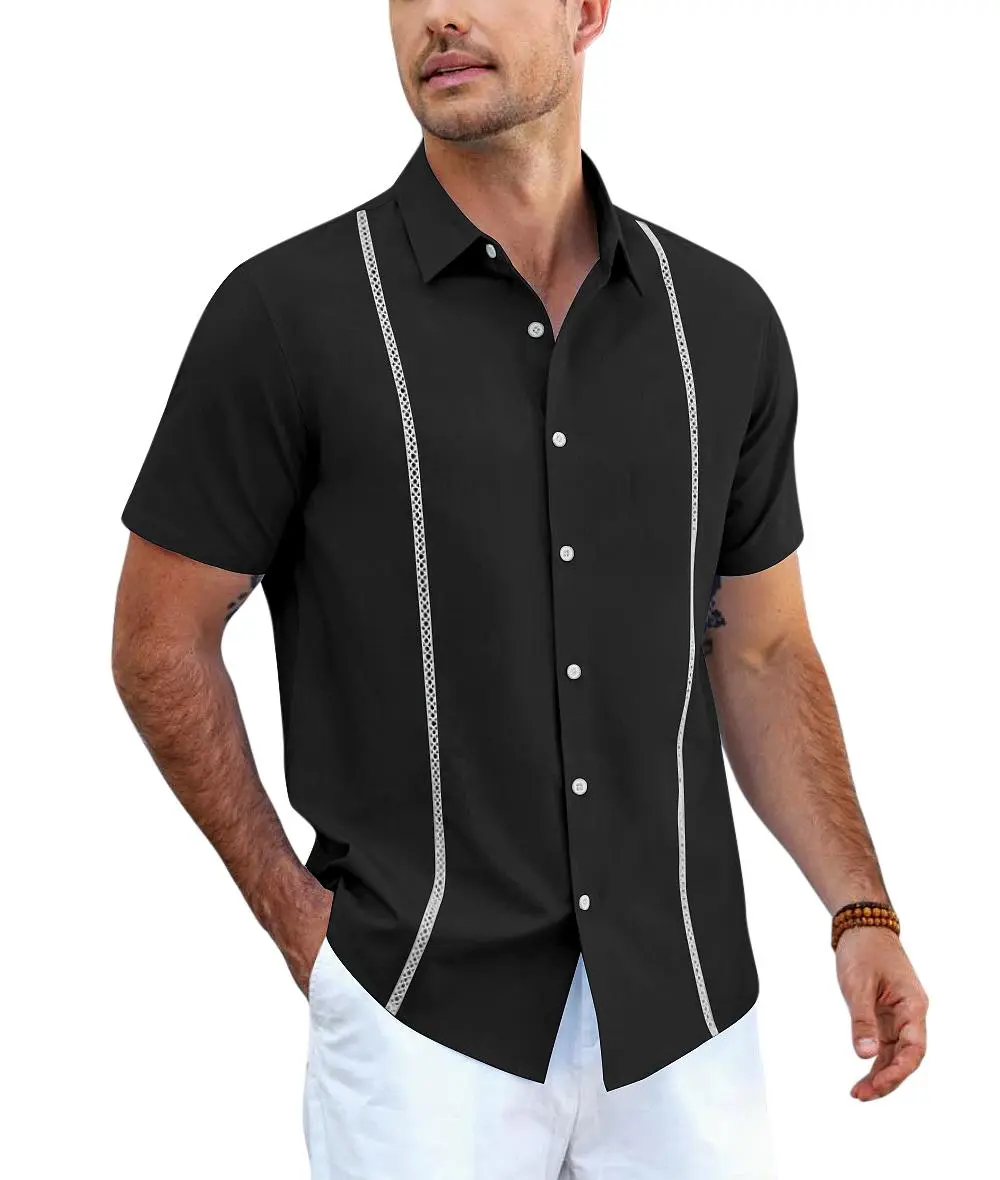Summer Casual Cuban Guayabera Shirt