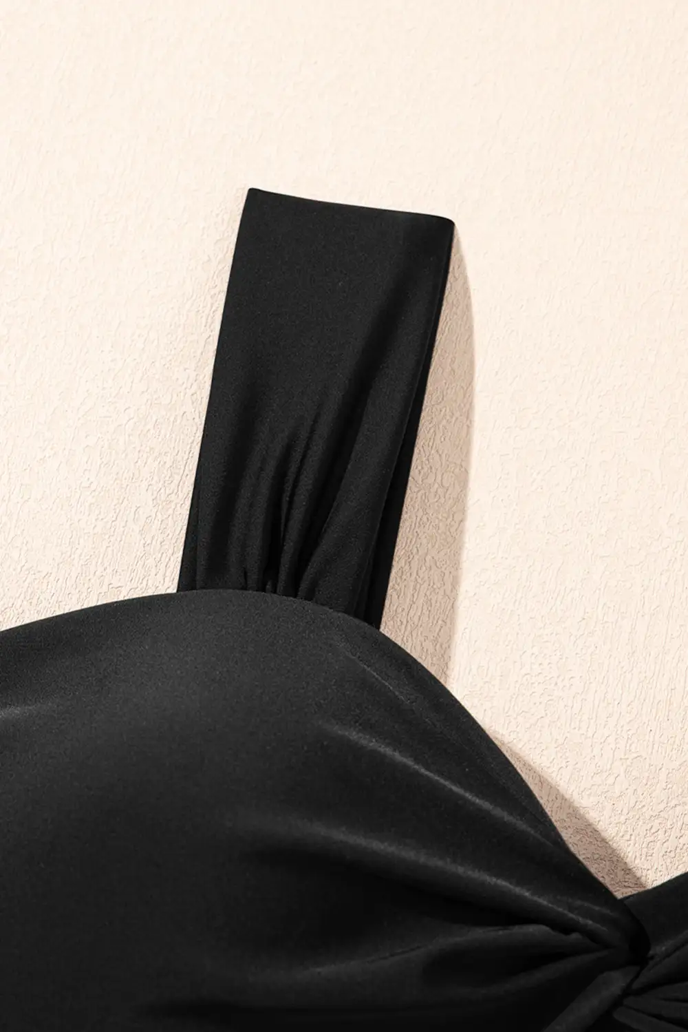 Panel Detail Twist Bowknot One Piece Swimsuit