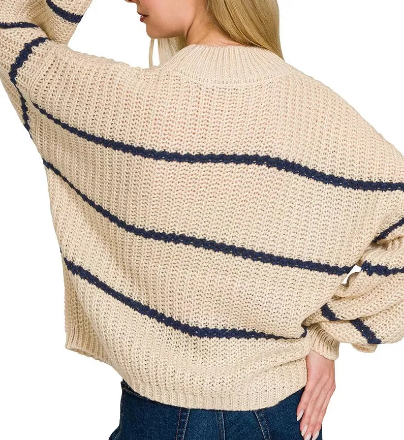 Relaxed Oversize Striped Sweater