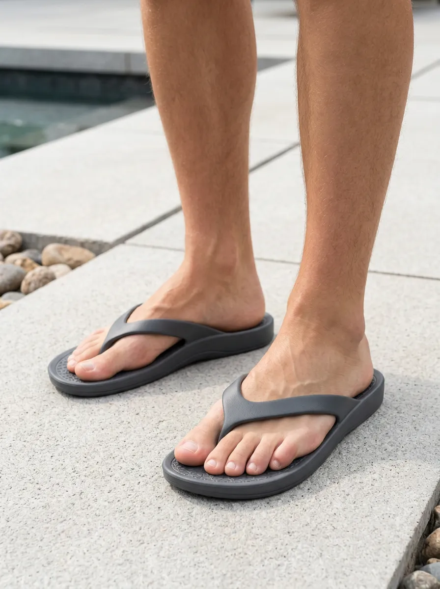 Men's Classic Casual Solid Patterned Casual Strap Flip Flops