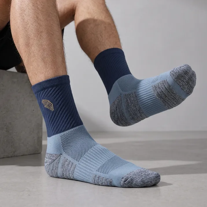 Men's Embroidered Emblem Performance Socks