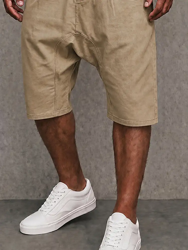 Casual Cotton Drop Crotch Shorts