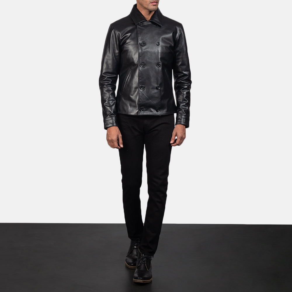 Men's Classic Leather Coat Jacket