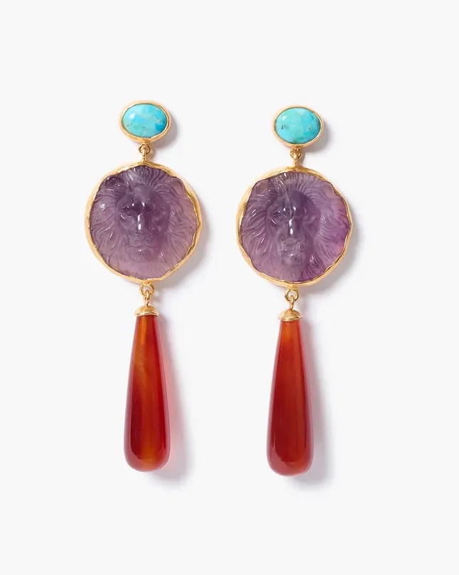 Gemstone Statement Earrings