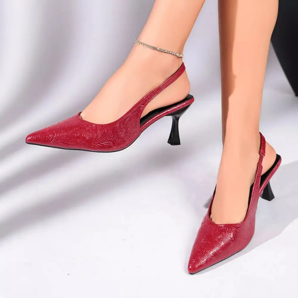 Casual Point Toe Slingback Pumps