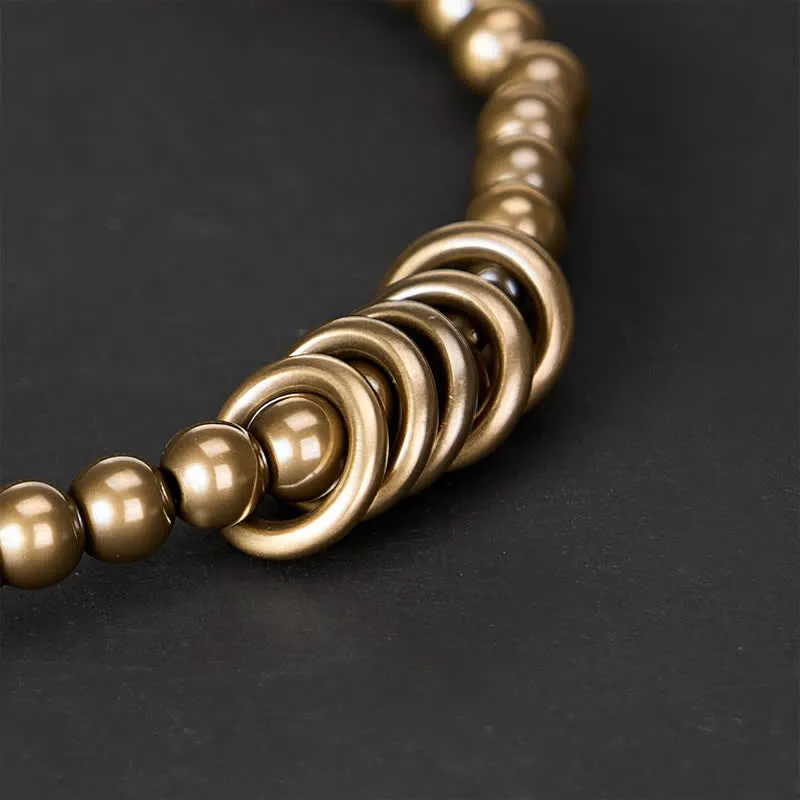 Small Beads Brass Bracelet