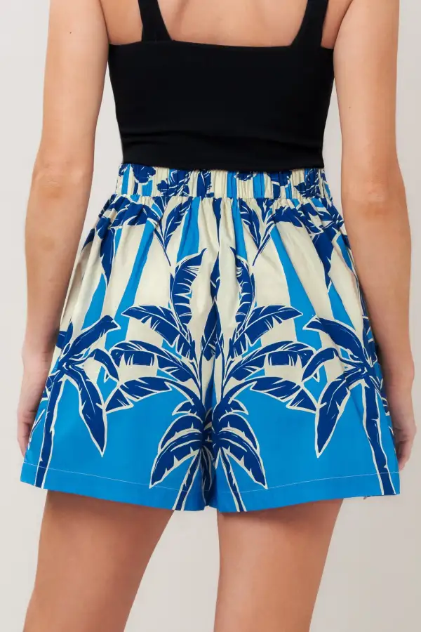 Sequin Pleated Resort Shorts