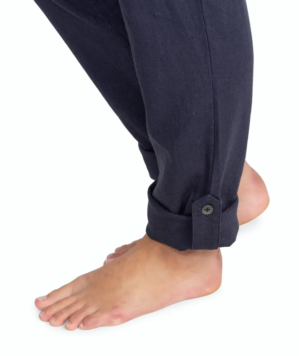 Drawstring Elasticated Hem Casual Trousers