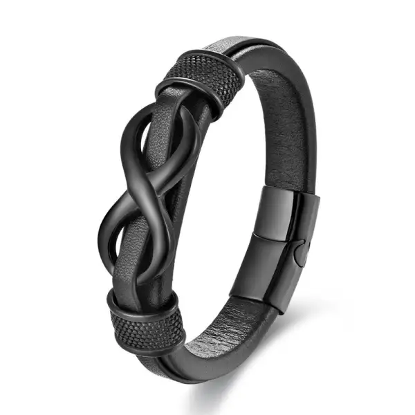Endless Knot Infinity Symbol Design Titanium Steel Bracelet