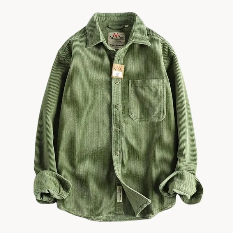 Brown Corduroy Long Sleeve Shirt
