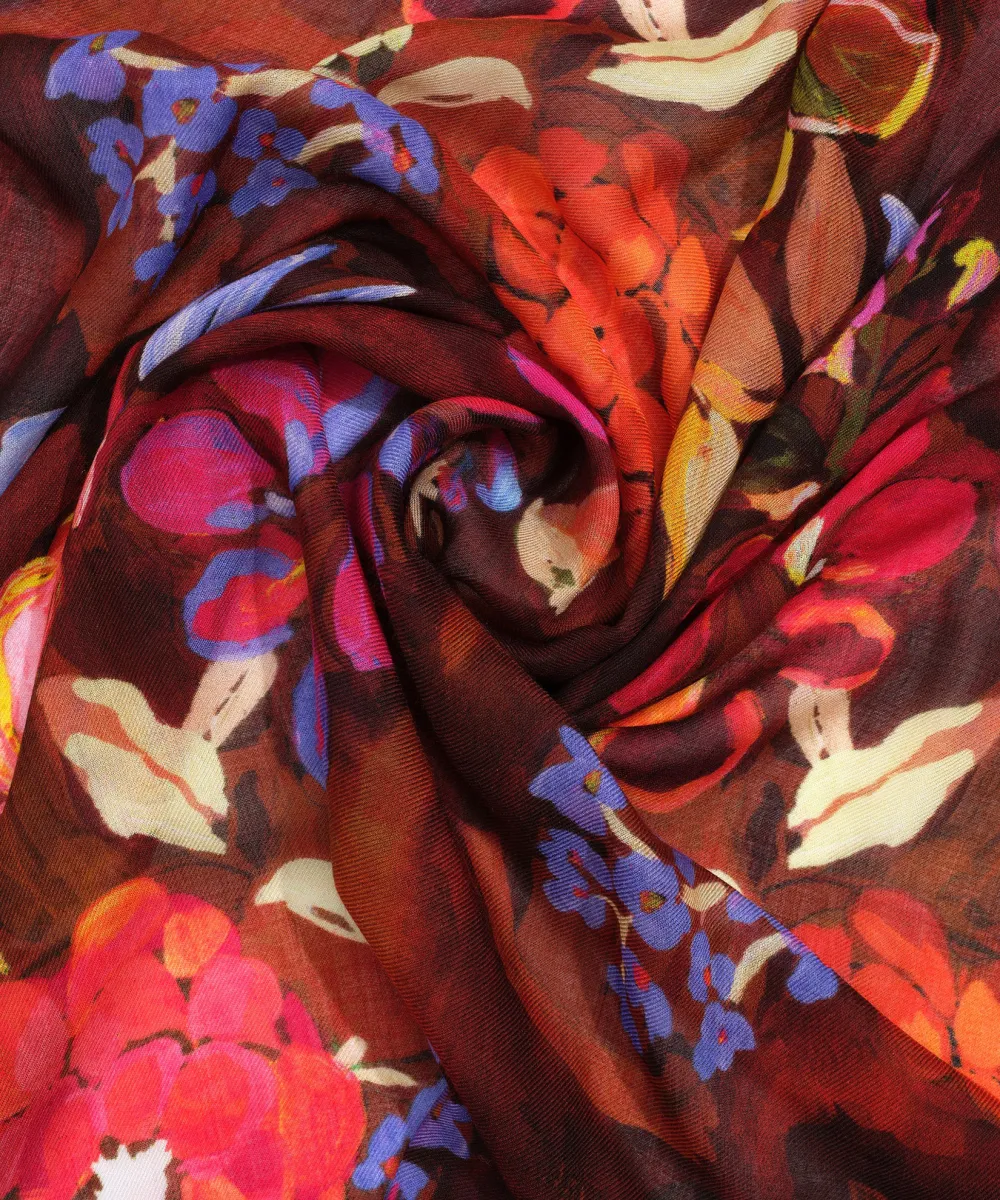Casual Style Floral  Print Scarf