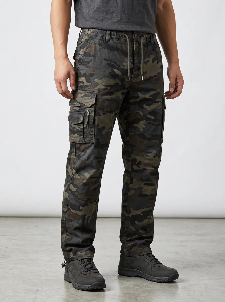 Men's Outdoor Tactical Camouflage Printed Cargo Pants