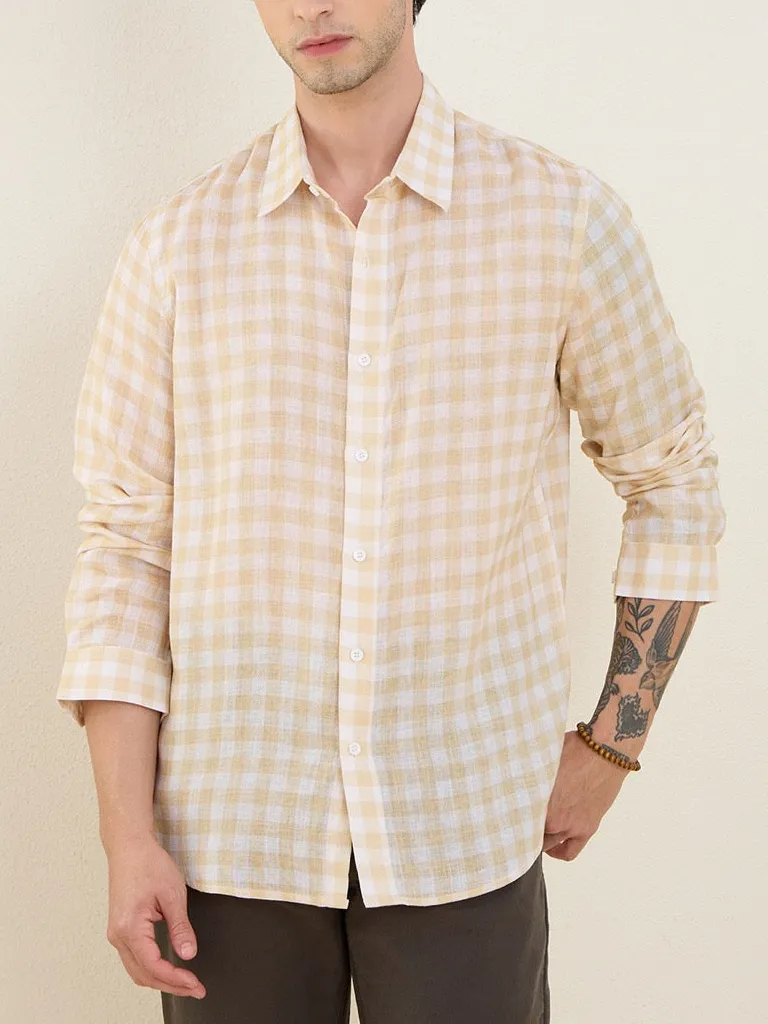 Weekend Checked Slim Fit Button Down Men's Formal Shirt